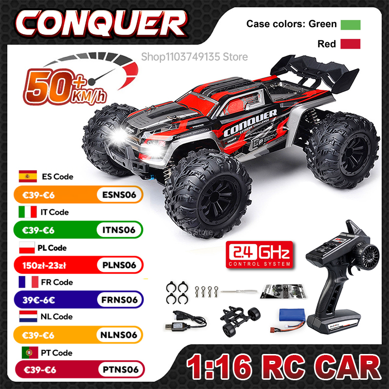 Rc Hobby Grade Truck - WLtoys-coche RC grande a escala 1:16,
